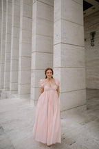 Olivia 100% Cotton Maxi Dress in Pale Pink - Bump Friendly *6/30 PRE-ORDER*