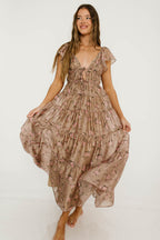 Enchanted Maxi Dress in Mauve Floral
