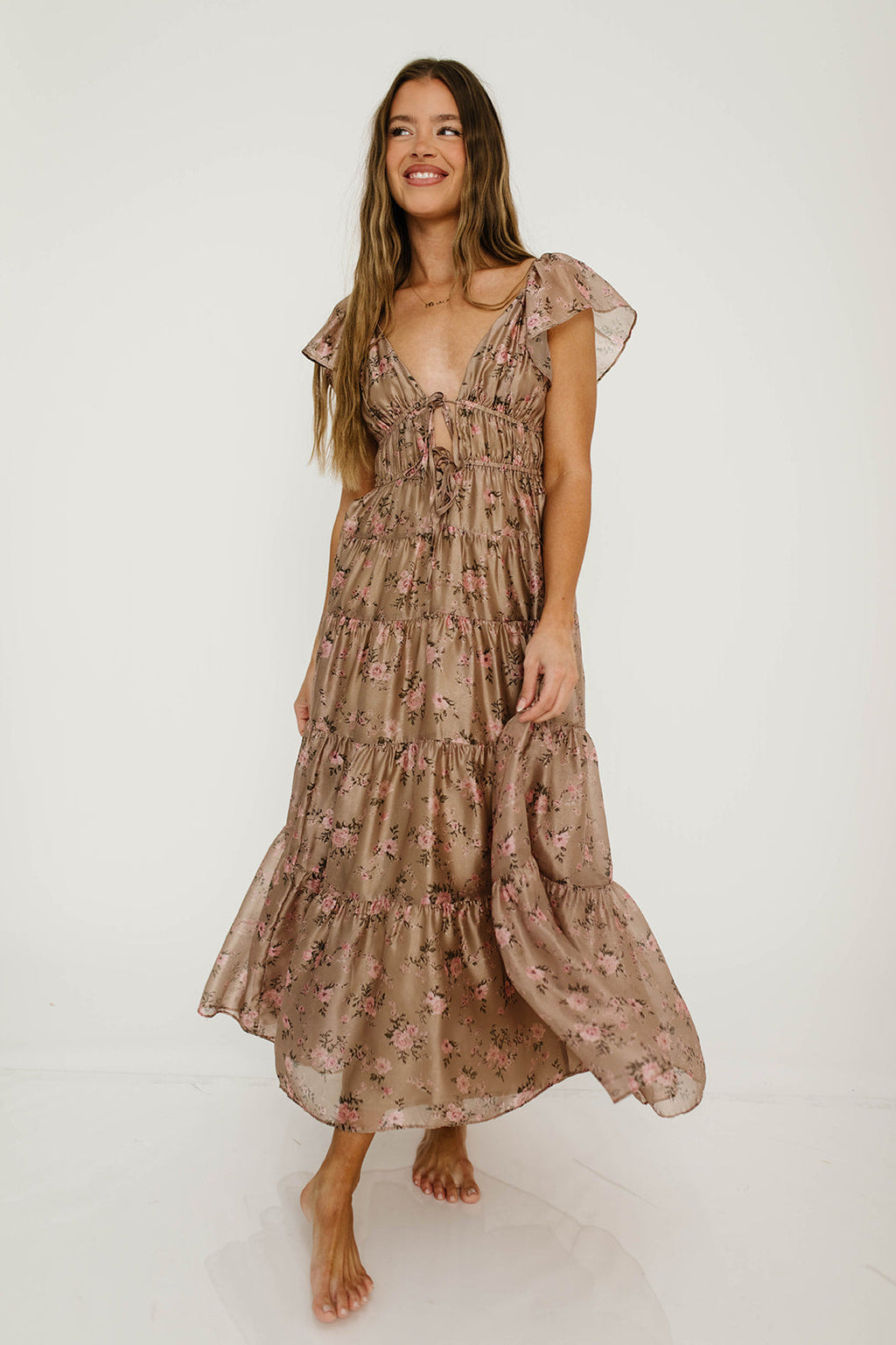 Enchanted Maxi Dress in Mauve Floral