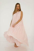Aurelia Maxi Dress in Light Pink - Bump Friendly