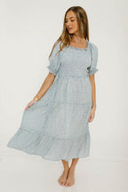 Sherelle Midi Dress in Cloud - Bump Friendly