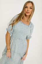 Sherelle Midi Dress in Cloud - Bump Friendly