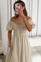 100% Cotton Sydnee Maxi Dress in Premium Blush Floral - Bump Friendly & Inclusive Sizing