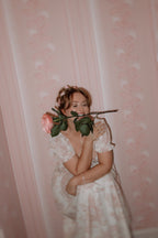 Olivia 100% Cotton Maxi Dress in Pink Toile - Bump Friendly