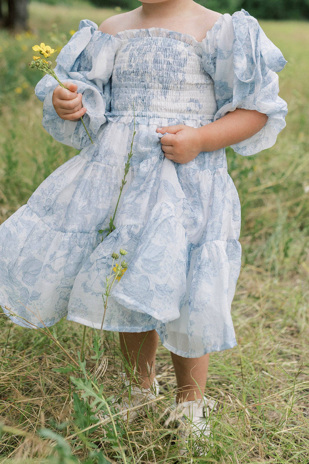 Mini Elena Kids' Dress in Blue Floral *6/30 PRE-ORDER*