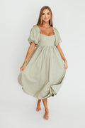 Hamilton Midi Dress in Olive - Bump Friendly & Inclusive Sizing (S-2XL)