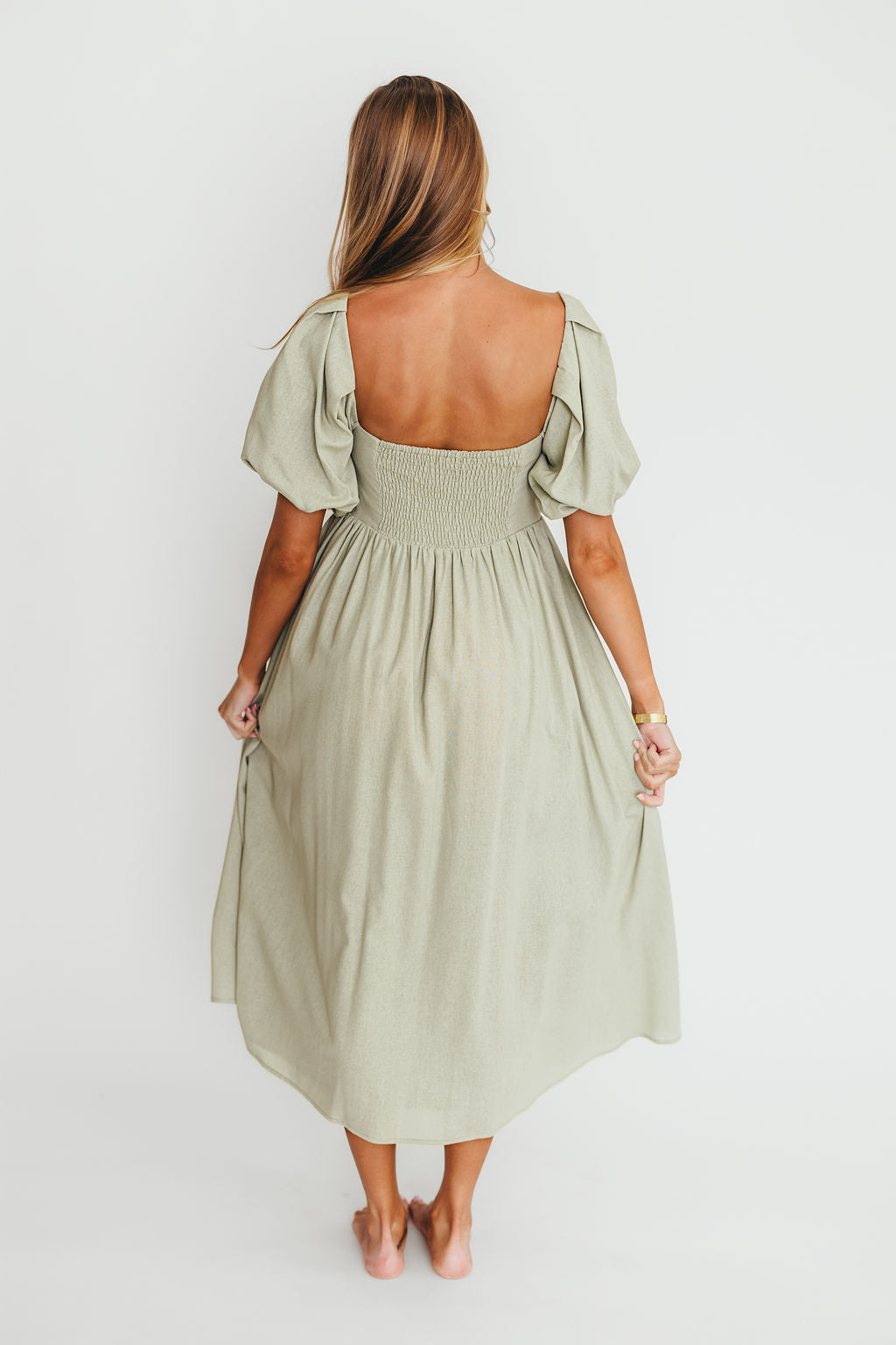 Hamilton Midi Dress in Olive - Bump Friendly & Inclusive Sizing (S-2XL)