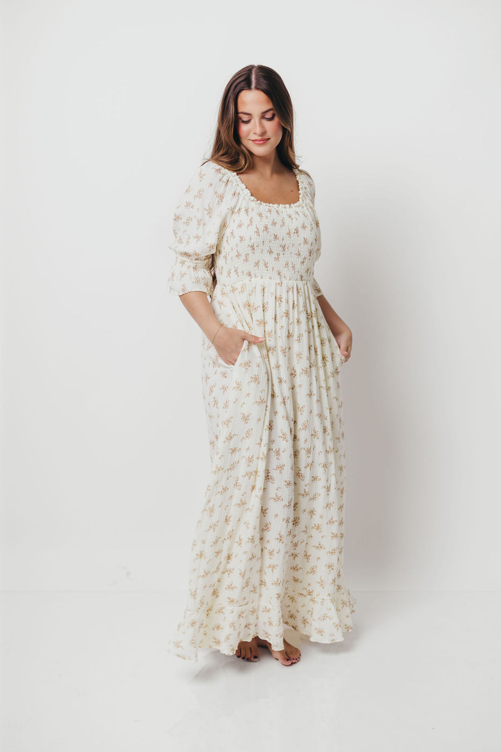 Sienna Maxi Dress in Cream