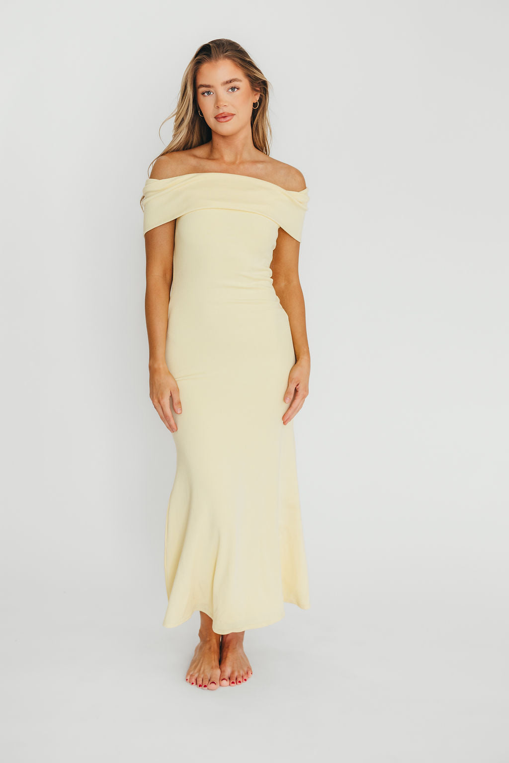 Monroe Maxi Dress in Butter Yellow - Bump Friendly