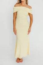 Monroe Maxi Dress in Butter Yellow - Bump Friendly