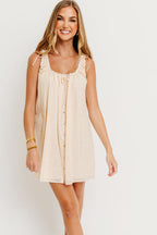 Rosemary 100% Cotton Mini Dress in Sugar Shack