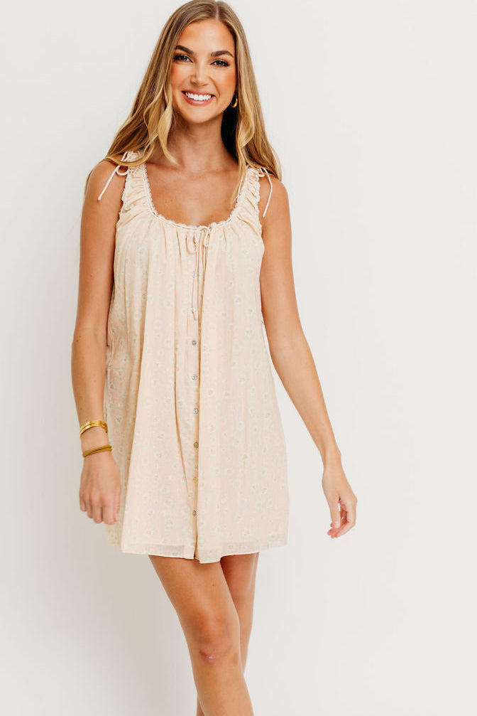 Rosemary 100% Cotton Mini Dress in Sugar Shack
