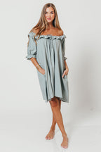 Betty Mini Dress in Sage