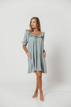Betty Mini Dress in Sage