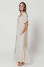 Audrey Maxi Dress in Linen Blend