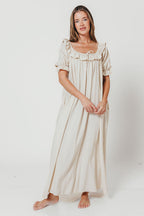 Audrey Maxi Dress in Linen Blend