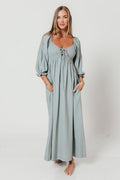Cecilia Maxi Dress in Sage - Bump Friendly
