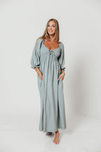 Cecilia Maxi Dress in Sage - Bump Friendly