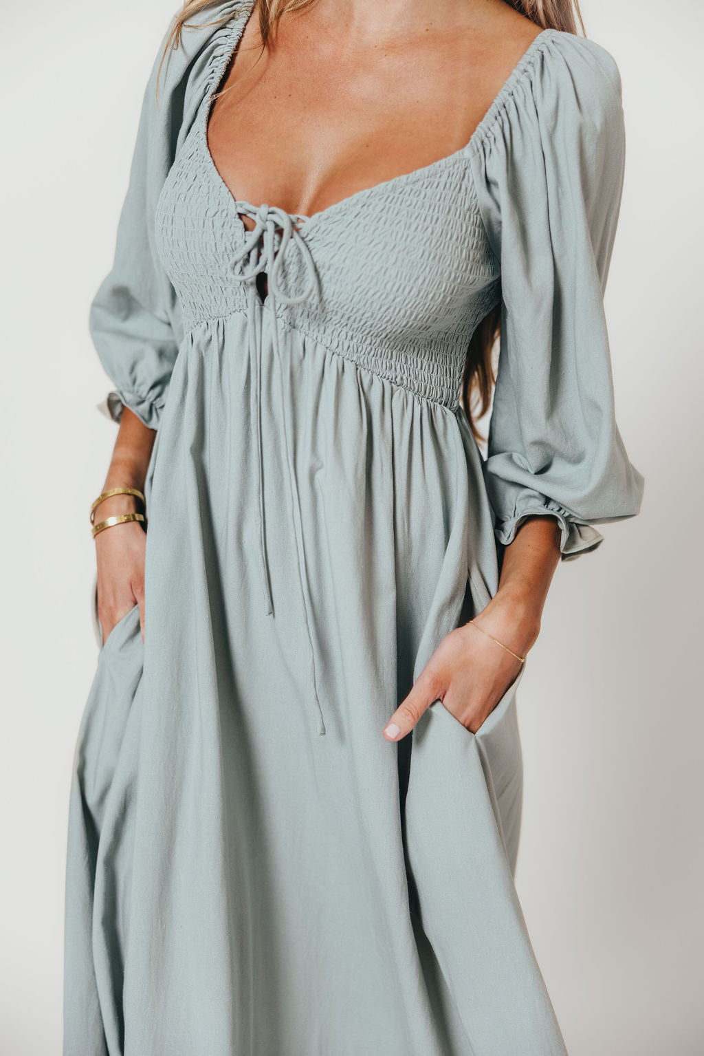 Cecilia Maxi Dress in Sage - Bump Friendly