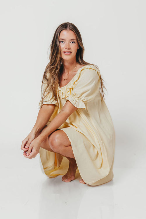 Betty Mini Dress in Butter