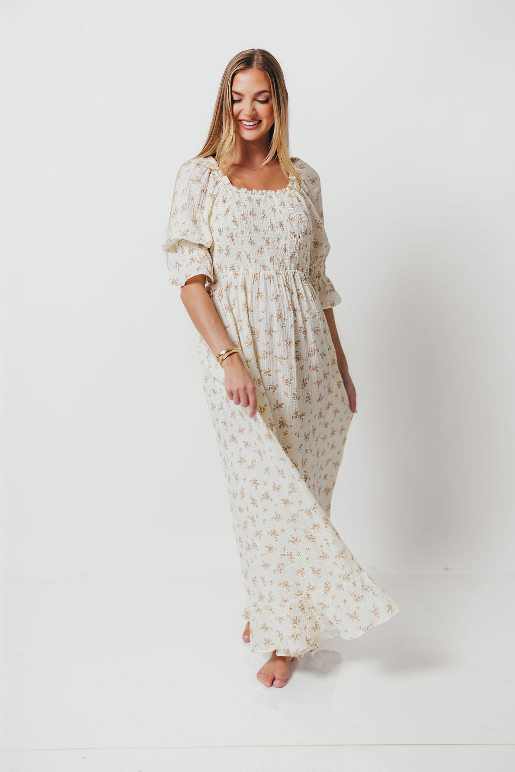 Sienna Maxi Dress in Cream