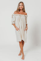 Betty Mini Dress in Linen Blend