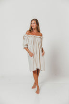 Betty Mini Dress in Linen Blend