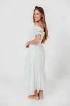 Holdyn 100% Cotton Maxi Dress in Off-White - Inclusive Sizing
