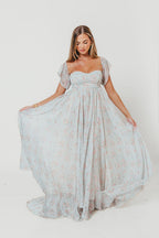 Charleston Maxi Dress in Sage Floral - Bump Friendly & Inclusive Sizing