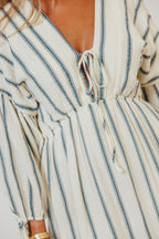 Hunter 100% Cotton Midi Dress in Navy Stripe - Bump Friendly & Inclusive Sizing *6/11 PRE-ORDER*