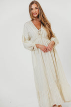 Hunter 100% Cotton Midi Dress in Off-White - Bump Friendly & Inclusive Sizing