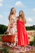Hamilton Midi Dress in Red - Bump Friendly (S-XL)