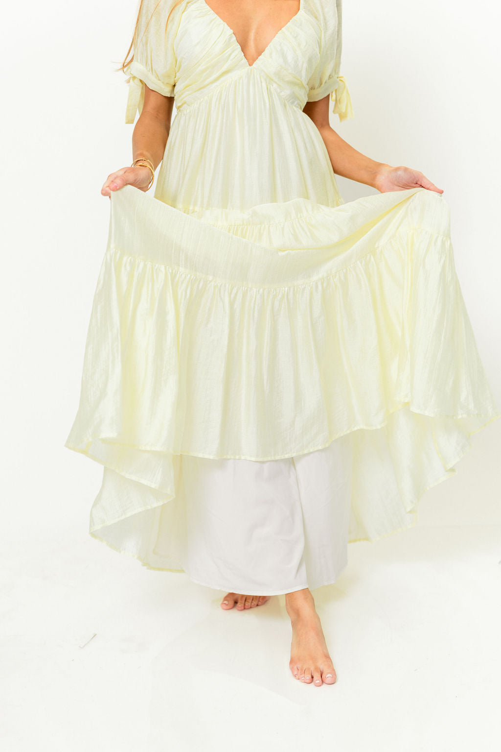 Grayson Maxi Dress in Lemon - Bump Friendly & Inclusive Sizing
