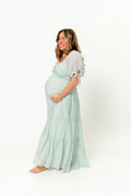 Grayson Maxi Dress in Light Mint - Bump Friendly