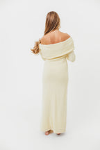 Nora Knit Maxi Dress in Butter Yellow - Bump Friendly