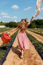 Vivien Gingham Midi Dress in Red