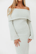 Nora Knit Maxi Dress in Seafoam - Bump Friendly