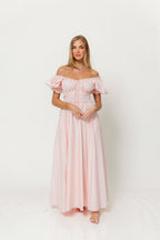 Sydnee Cotton Maxi Dress in Pale Pink - Bump Friendly