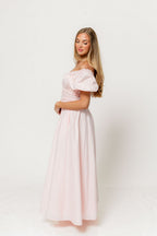 Sydnee Cotton Maxi Dress in Pale Pink - Bump Friendly