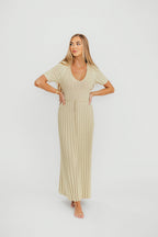 Oakley Ribbed Maxi Dress in Dusty Lime - Bump Friendly *Final-Sale*