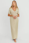 Oakley Ribbed Maxi Dress in Dusty Lime - Bump Friendly *Final-Sale*