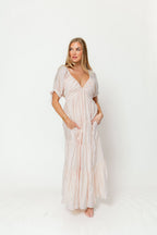 Grayson Maxi Dress in Peach - Bump Friendly & Inclusive Sizing