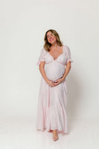 Grayson Maxi Dress in Light Pink - Bump Friendly & Inclusive Sizing
