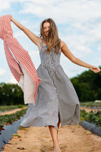 ASTR Temperance Maxi Dress in Black Gingham