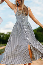 ASTR Temperance Maxi Dress in Black Gingham