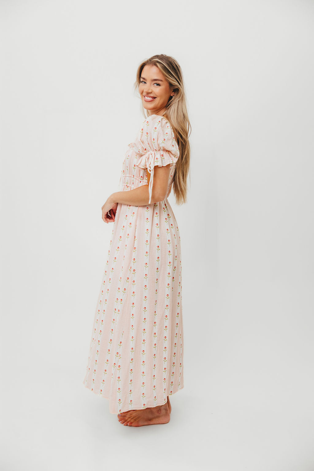 Savanna Steppe 100% Cotton Dress in Pink Rose - Bump Friendly & Inclusive Sizing