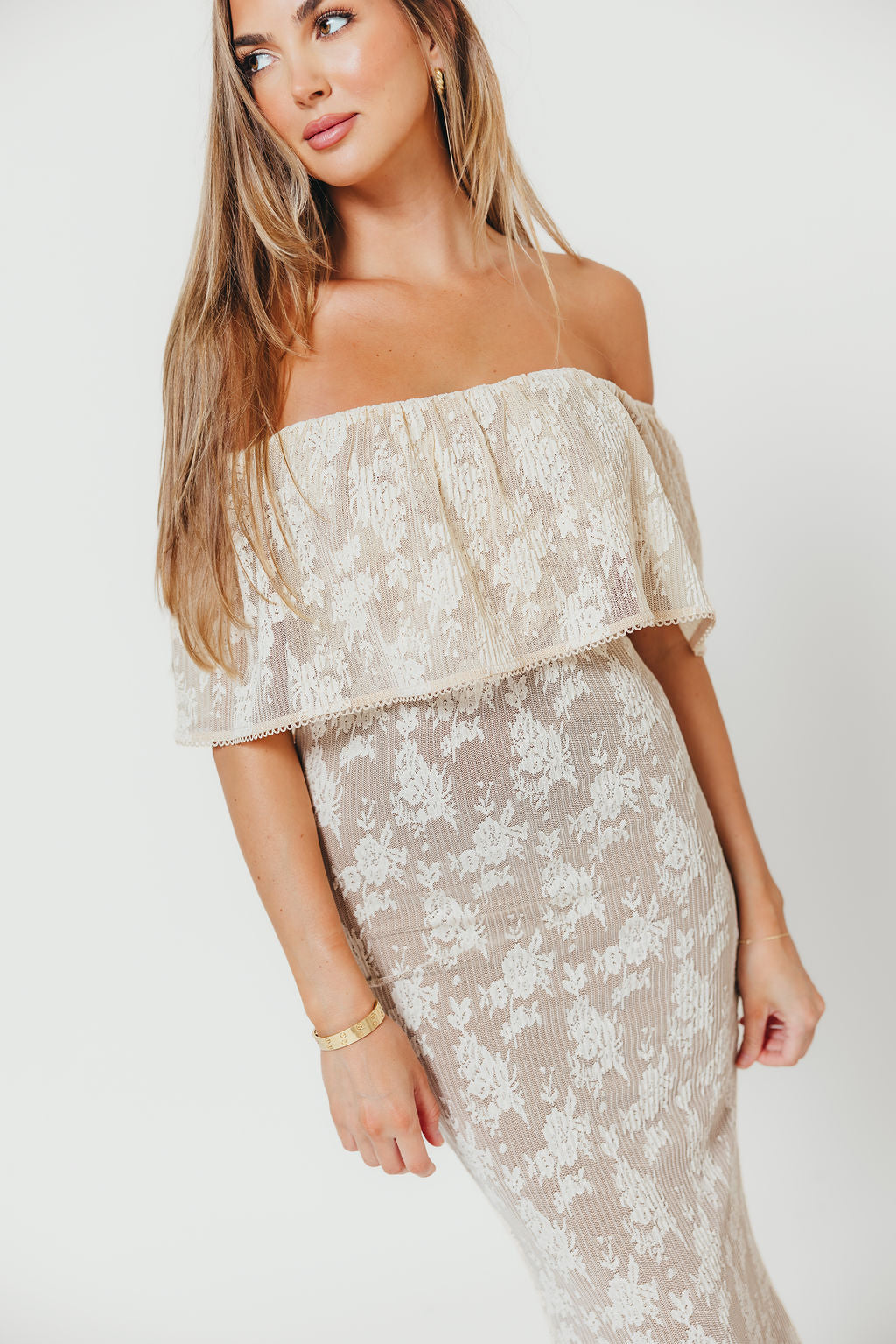 Reverie Maxi Dress in Vintage Style Lace