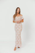Evermore Lace Maxi Dress in Pale Pink