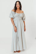 Sydnee Maxi Dress in Hamptons Blue Stripe - Bump Friendly