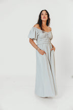 Sydnee Maxi Dress in Hamptons Blue Stripe - Bump Friendly